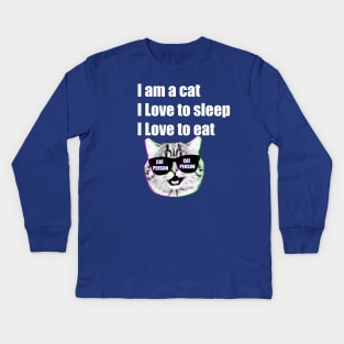 I am a cat Person Kids Long Sleeve T-Shirt